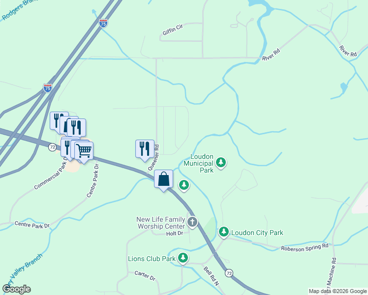map of restaurants, bars, coffee shops, grocery stores, and more near 1635 Hampton Place Circle in Loudon