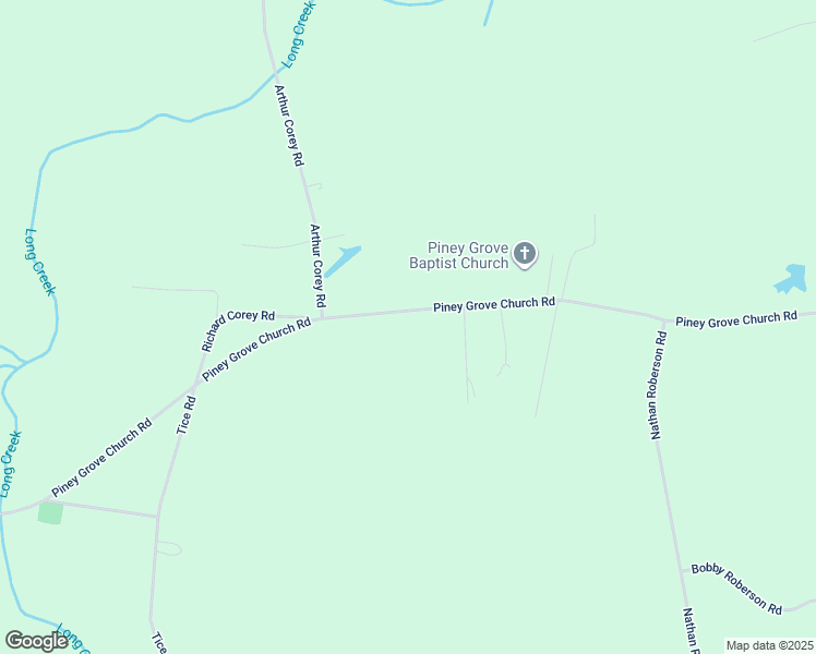 map of restaurants, bars, coffee shops, grocery stores, and more near 2646 Piney Grove Church Road in Williamston