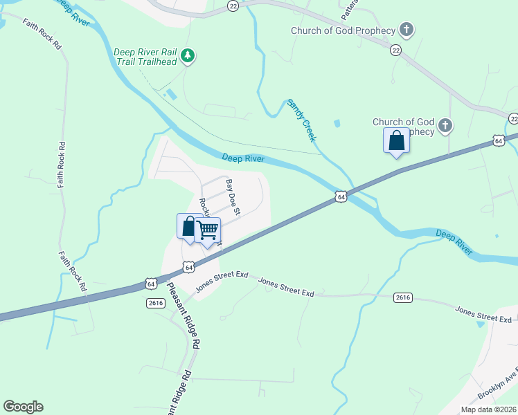 map of restaurants, bars, coffee shops, grocery stores, and more near 5686 U.S. 64 in Ramseur