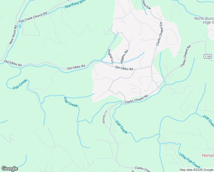 map of restaurants, bars, coffee shops, grocery stores, and more near 45 High Country Road in Weaverville