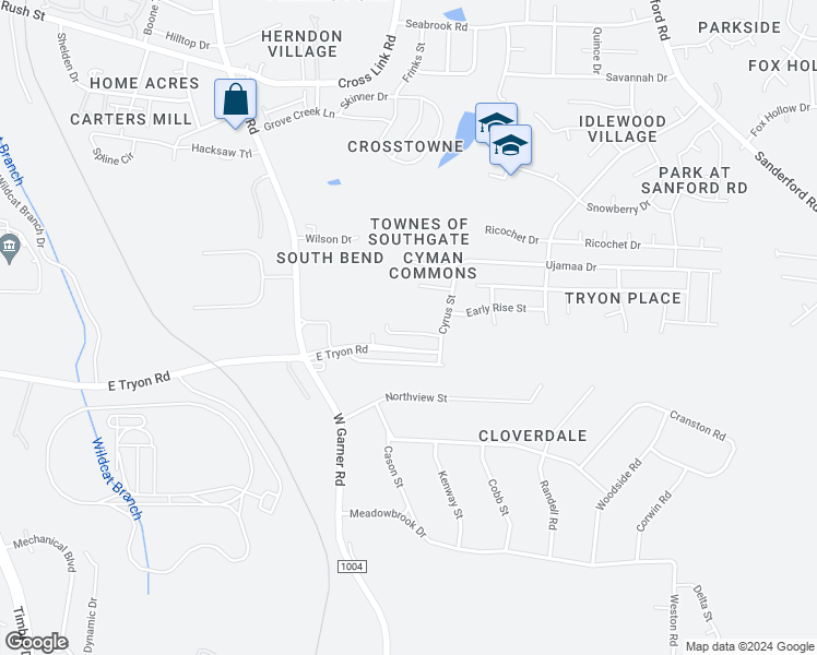 map of restaurants, bars, coffee shops, grocery stores, and more near 3745 Horseshoe Farm Street in Raleigh