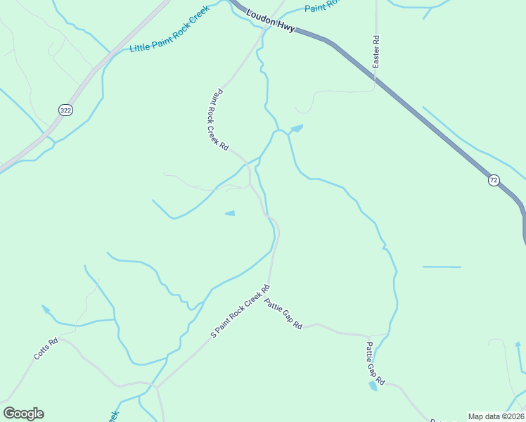 map of restaurants, bars, coffee shops, grocery stores, and more near South Paint Rock Creek Road in Roane County