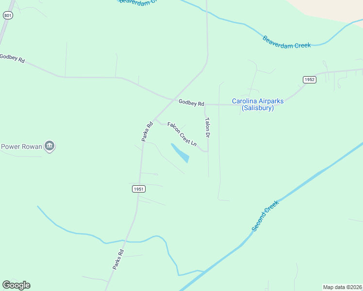 map of restaurants, bars, coffee shops, grocery stores, and more near 320 Falcon Crest Lane in Salisbury