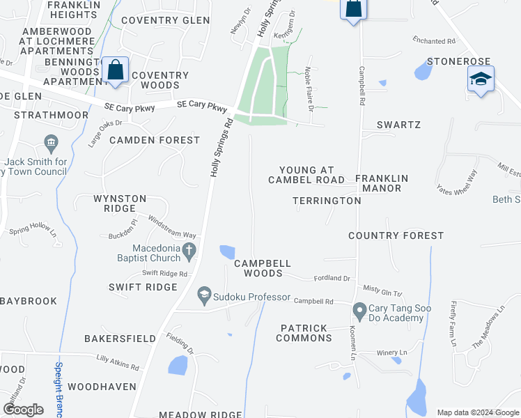 map of restaurants, bars, coffee shops, grocery stores, and more near 6014 Fordland Drive in Raleigh