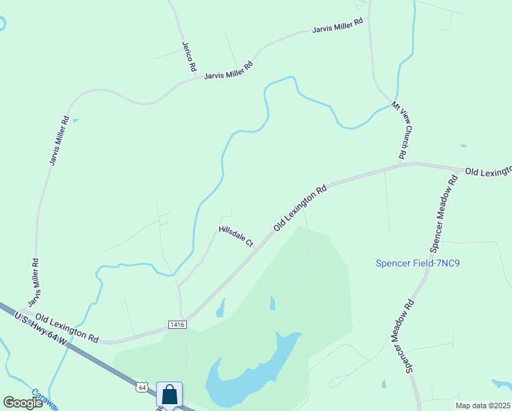map of restaurants, bars, coffee shops, grocery stores, and more near 3444 Hillsdale Court in Asheboro