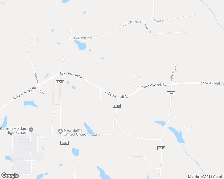 map of restaurants, bars, coffee shops, grocery stores, and more near 4151 Lake Wendell Road in Wendell