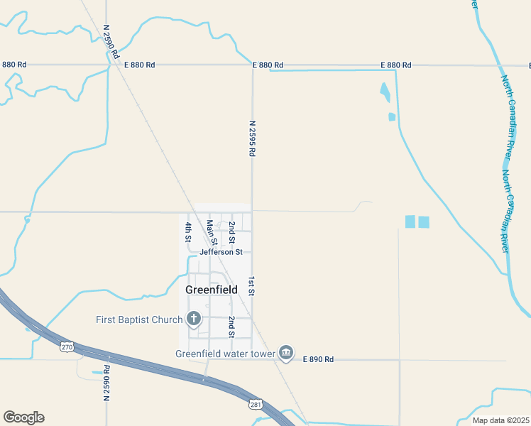 map of restaurants, bars, coffee shops, grocery stores, and more near in Greenfield