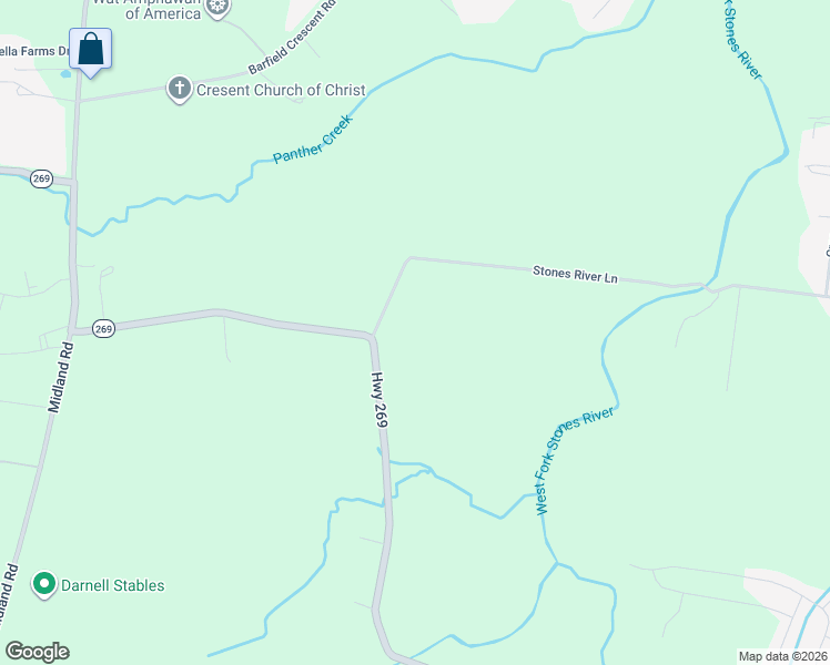 map of restaurants, bars, coffee shops, grocery stores, and more near 855 Stones River Lane in Murfreesboro