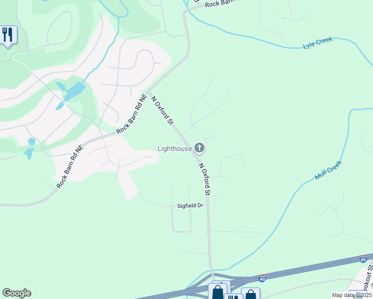 map of restaurants, bars, coffee shops, grocery stores, and more near 3559 North Oxford Street in Claremont