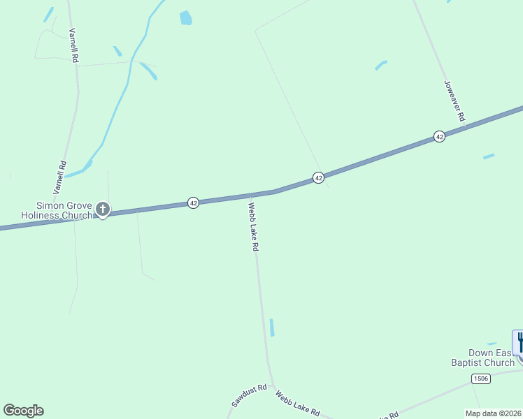 map of restaurants, bars, coffee shops, grocery stores, and more near 4512 East North Carolina 42 . in Wilson