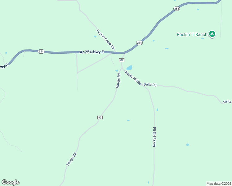 map of restaurants, bars, coffee shops, grocery stores, and more near 284 Hargis Road in Dennard