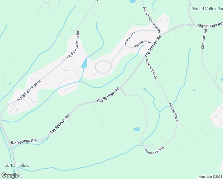 map of restaurants, bars, coffee shops, grocery stores, and more near 3614 Big Springs Road in Maryville