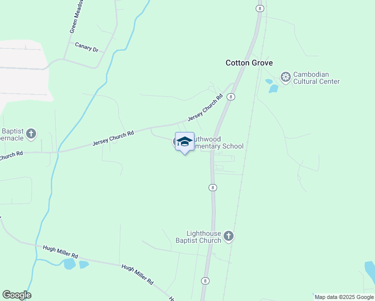 map of restaurants, bars, coffee shops, grocery stores, and more near 5850 North Carolina 8 in Lexington