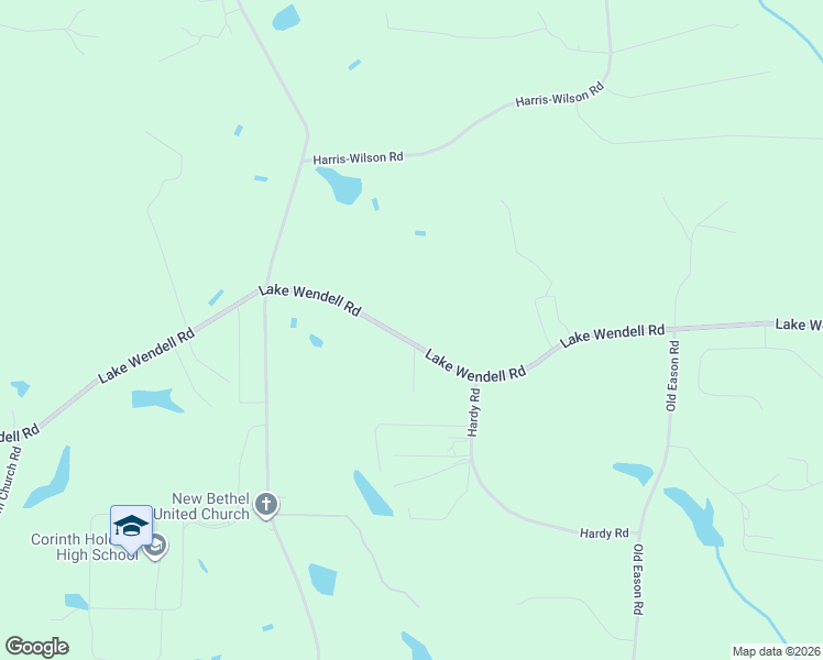 map of restaurants, bars, coffee shops, grocery stores, and more near 4015 Lake Wendell Road in Wendell