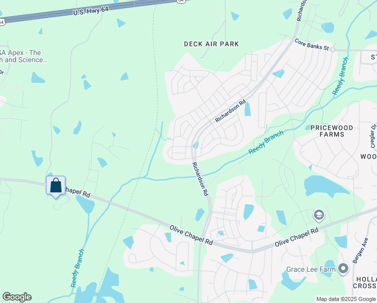 map of restaurants, bars, coffee shops, grocery stores, and more near 1419 Herb Garden Way in Apex