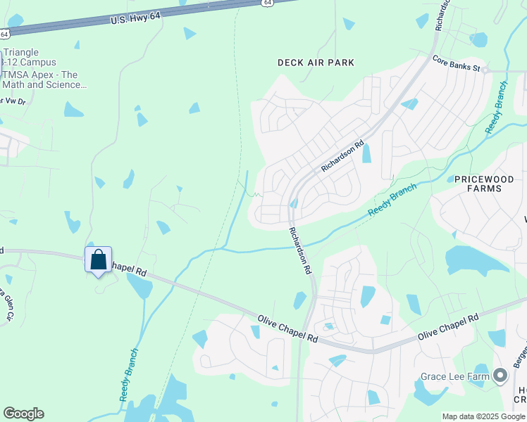 map of restaurants, bars, coffee shops, grocery stores, and more near 3207 Wishing Well Wynd in Apex