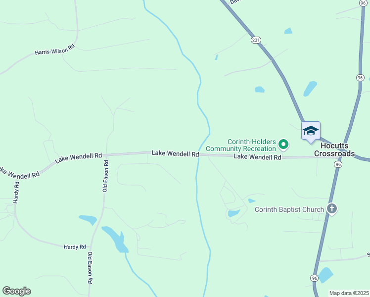 map of restaurants, bars, coffee shops, grocery stores, and more near 5103 Lake Wendell Road in Zebulon