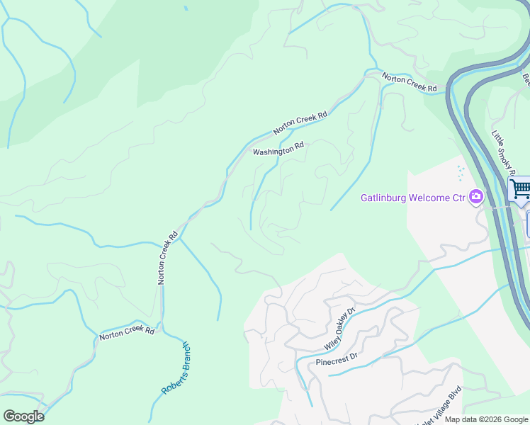 map of restaurants, bars, coffee shops, grocery stores, and more near 521 Jefferson Road in Gatlinburg