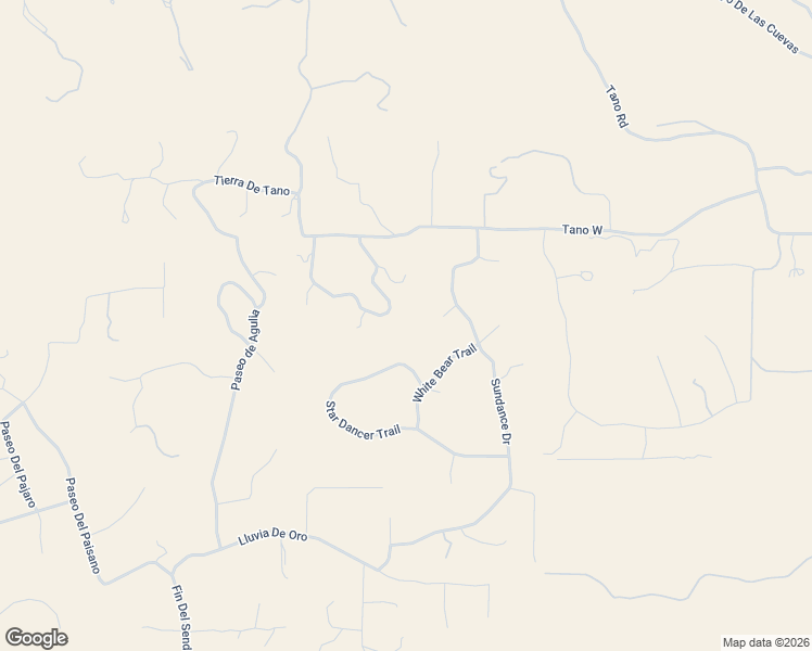 map of restaurants, bars, coffee shops, grocery stores, and more near 4 New West Court in Santa Fe