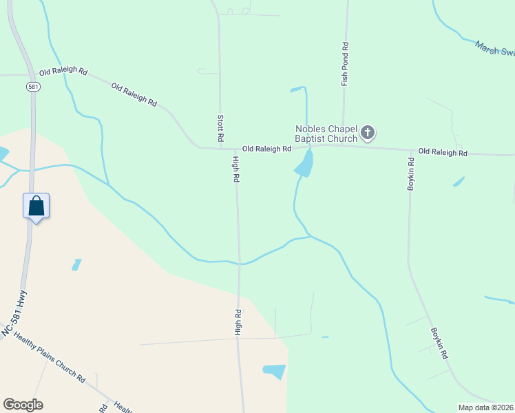 map of restaurants, bars, coffee shops, grocery stores, and more near 7543 High Road in Sims