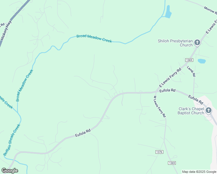 map of restaurants, bars, coffee shops, grocery stores, and more near 129 Broad Meadow Drive in Statesville
