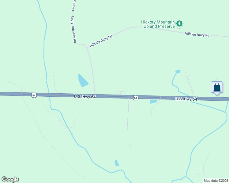 map of restaurants, bars, coffee shops, grocery stores, and more near 7726 U.S. 64 in Pittsboro