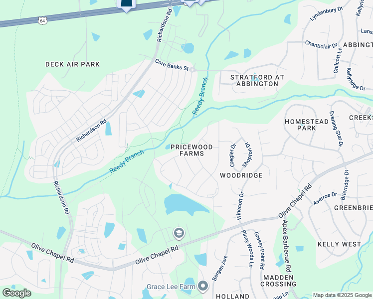 map of restaurants, bars, coffee shops, grocery stores, and more near 2796 Angelica Rose Way in Apex
