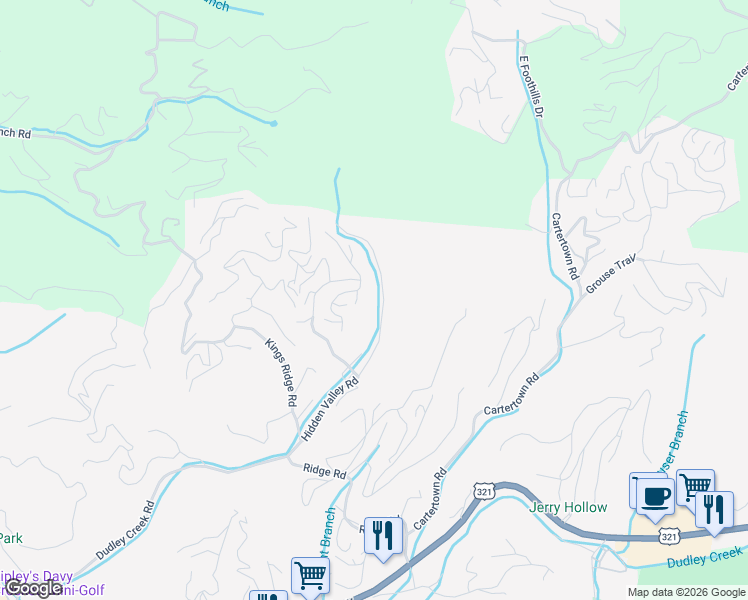 map of restaurants, bars, coffee shops, grocery stores, and more near in Gatlinburg