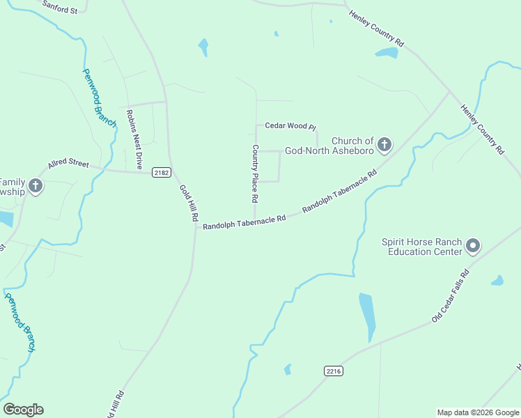 map of restaurants, bars, coffee shops, grocery stores, and more near 830 Country Place Road in Asheboro