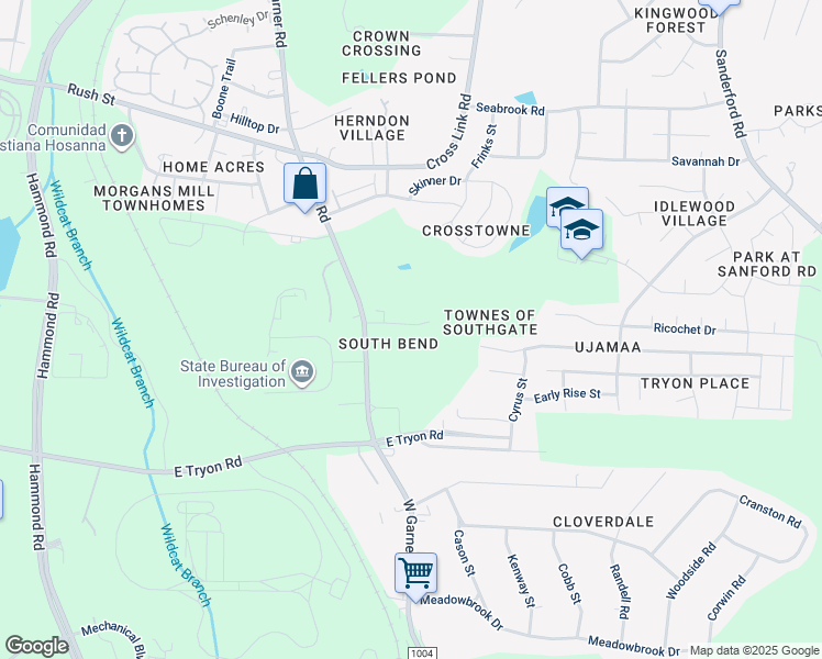 map of restaurants, bars, coffee shops, grocery stores, and more near 724 Wilson Street in Raleigh