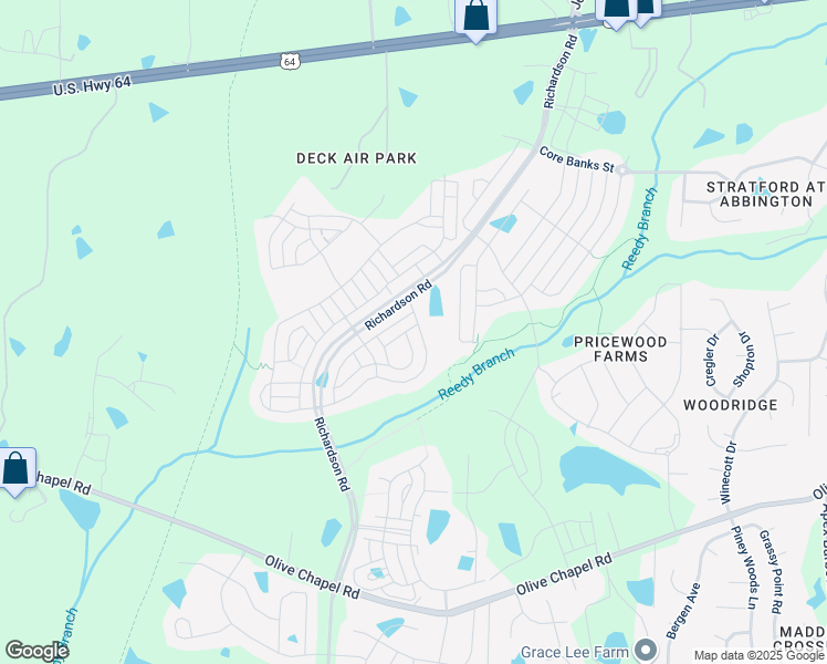 map of restaurants, bars, coffee shops, grocery stores, and more near 3016 Wishing Well Wynd in Apex