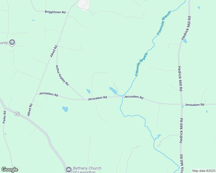 map of restaurants, bars, coffee shops, grocery stores, and more near 717 Jerusalem Road in Lexington