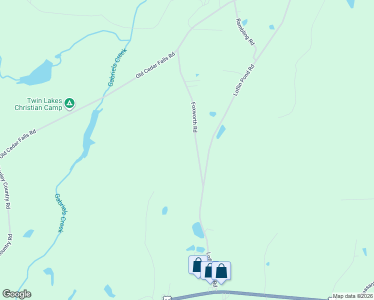 map of restaurants, bars, coffee shops, grocery stores, and more near 493 Foxworth Road in Asheboro