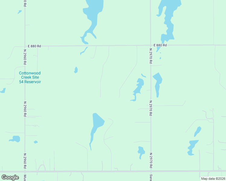 map of restaurants, bars, coffee shops, grocery stores, and more near 30394 North 2969 Road in Cashion