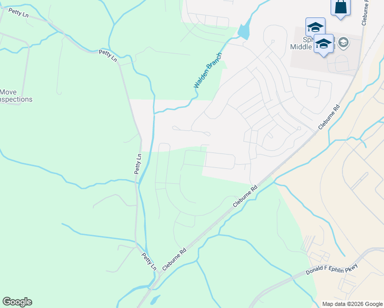 map of restaurants, bars, coffee shops, grocery stores, and more near Farmstead Lane in Spring Hill
