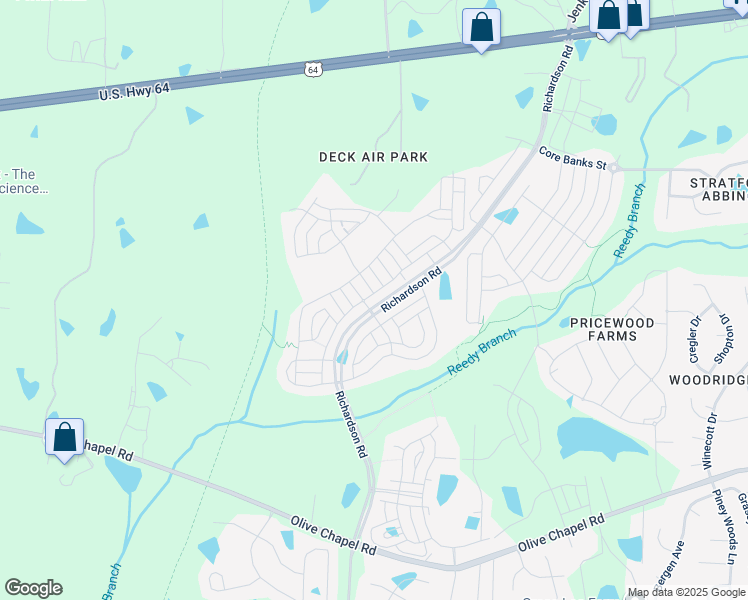 map of restaurants, bars, coffee shops, grocery stores, and more near 1321 Herb Garden Way in Apex
