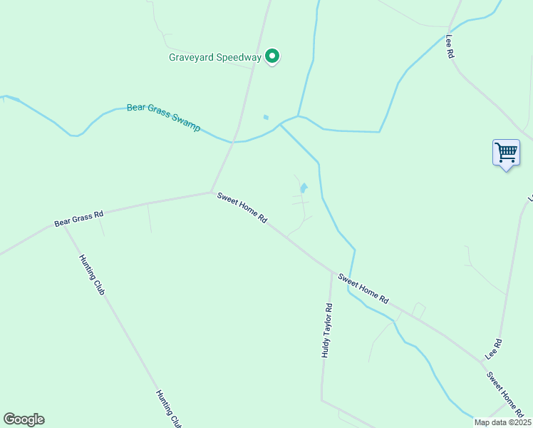map of restaurants, bars, coffee shops, grocery stores, and more near 1215 Sweet Home Road in Williamston