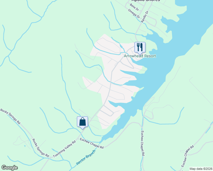 map of restaurants, bars, coffee shops, grocery stores, and more near 8269 Toestring Valley Road in Spring City