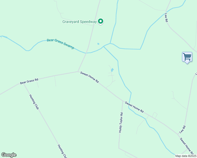 map of restaurants, bars, coffee shops, grocery stores, and more near 1215 Sweet Home Road in Williamston