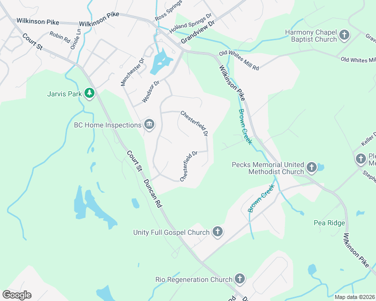 map of restaurants, bars, coffee shops, grocery stores, and more near 2234 Chesterfield Drive in Maryville