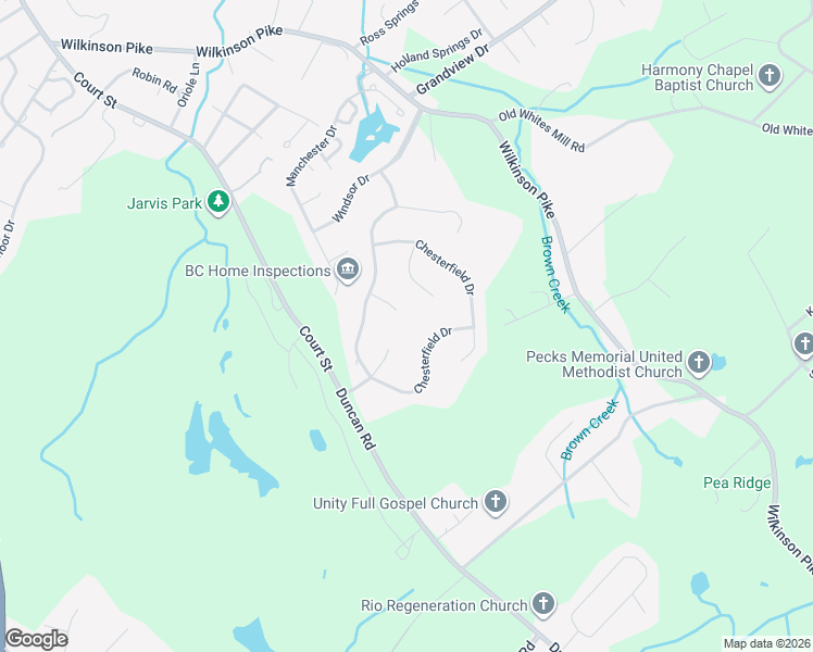 map of restaurants, bars, coffee shops, grocery stores, and more near 2234 Chesterfield Drive in Maryville