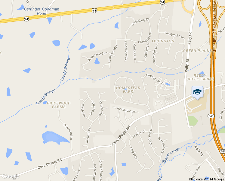 map of restaurants, bars, coffee shops, grocery stores, and more near 710 Homestead Park Drive in Apex