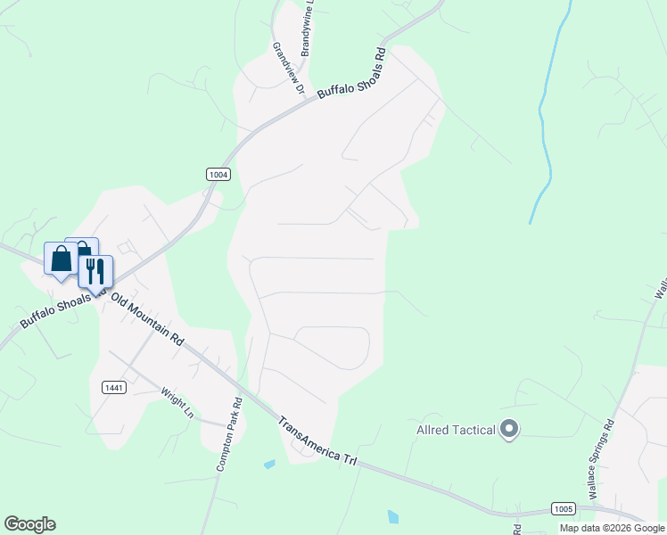 map of restaurants, bars, coffee shops, grocery stores, and more near 264 Rumple Hill Drive in Statesville