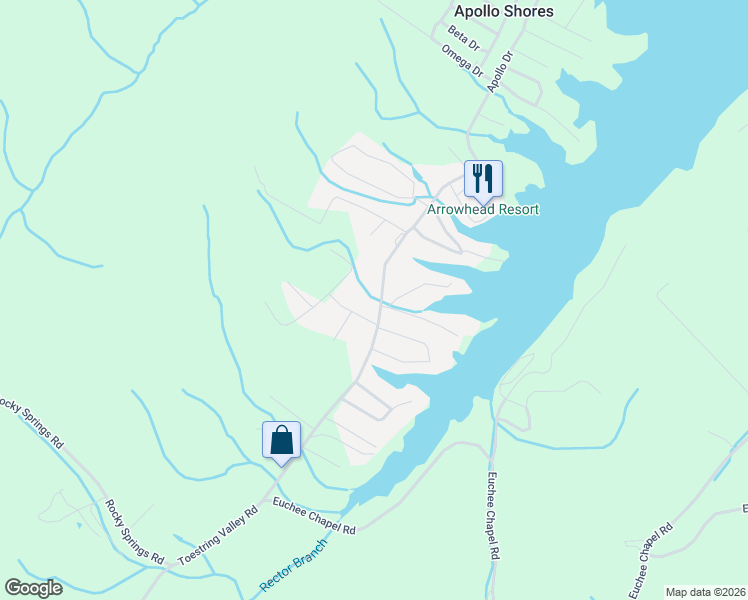 map of restaurants, bars, coffee shops, grocery stores, and more near 8269 Toestring Valley Rd in Spring City