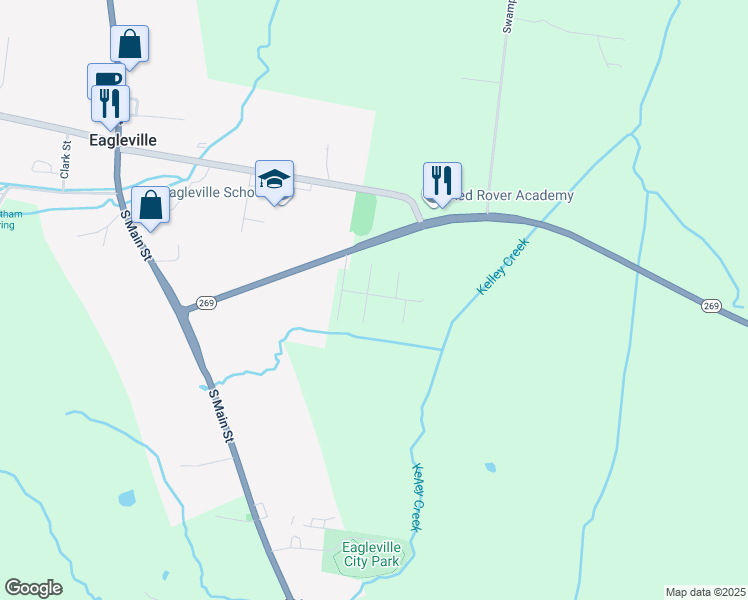 map of restaurants, bars, coffee shops, grocery stores, and more near 603 Golden Eagle Court in Eagleville