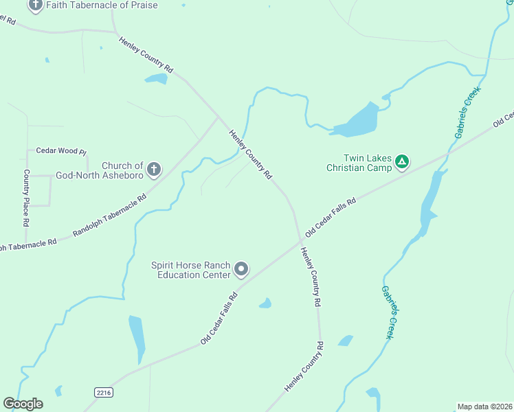 map of restaurants, bars, coffee shops, grocery stores, and more near 1043 Henley Country Road in Randleman