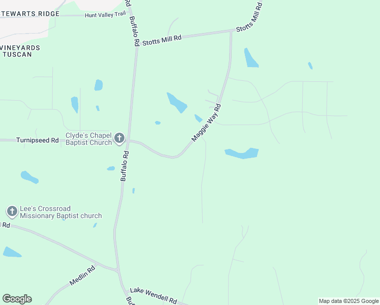 map of restaurants, bars, coffee shops, grocery stores, and more near 810 State Road 1717 in Wendell