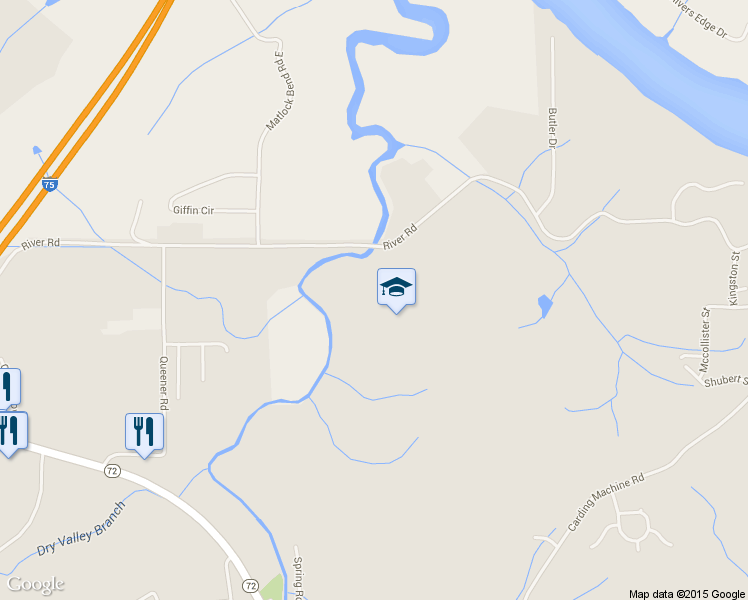 map of restaurants, bars, coffee shops, grocery stores, and more near 2939 River Road in Loudon