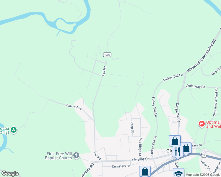 map of restaurants, bars, coffee shops, grocery stores, and more near 3775 South Lail Avenue in Morganton