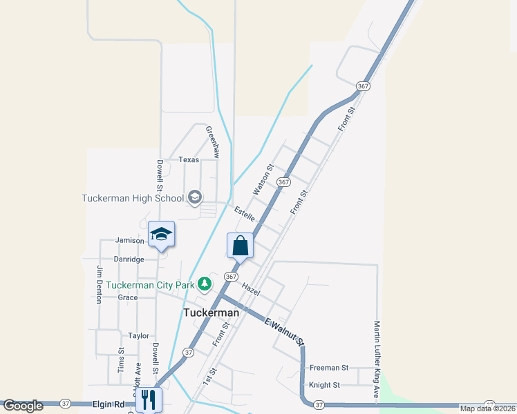 map of restaurants, bars, coffee shops, grocery stores, and more near 100-106 State Highway 145 in Tuckerman